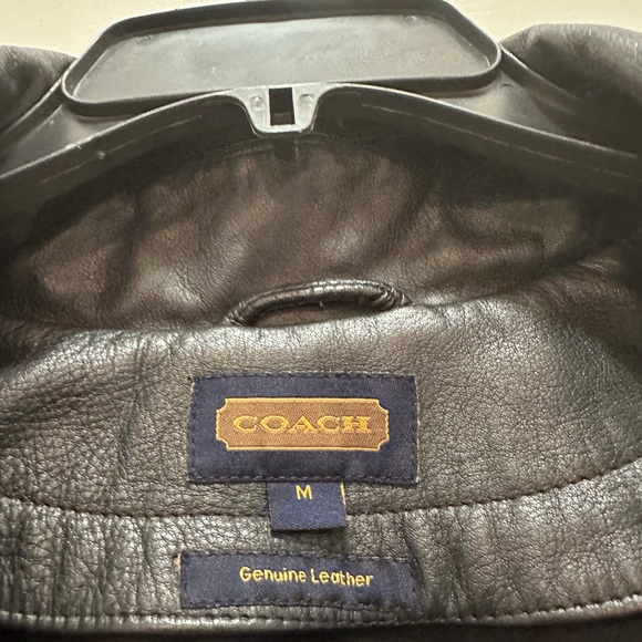 Coach 1941 Men Black Harrison Leather Jacket Size Medium - Picture 2 of 10